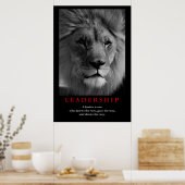 Inspirerend leiderschap citaat Lion Pride Poster (Keuken)
