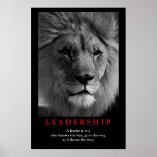 Inspirerend leiderschap citaat Lion Pride Poster