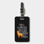 Inspirerend leiderschap citeert sterke leiders bagagelabel (Voorkant verticaal)