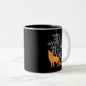 Inspirerend leiderschap citeert sterke leiders tweekleurige koffiemok (Voorkant rechts)