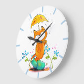 Inspirerend lentesvos met paraplu grote klok (Hoek)