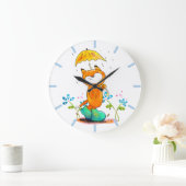 Inspirerend lentesvos met paraplu grote klok (Huis)