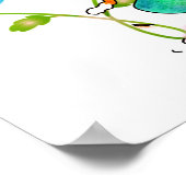 Inspirerend lentesvos met paraplu poster (Hoek)