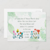 Inspirerend lentetabelgedicht Charles Dickens Briefkaart (Voorkant / Achterkant)