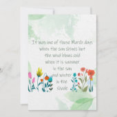 Inspirerend lentetabelgedicht Charles Dickens Kaart (Voorkant)