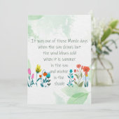 Inspirerend lentetabelgedicht Charles Dickens Kaart (Staand voorkant)