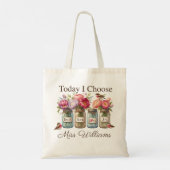 Inspirerend leraar cadeau geloof, hoop, liefde & v tote bag (Achterkant)