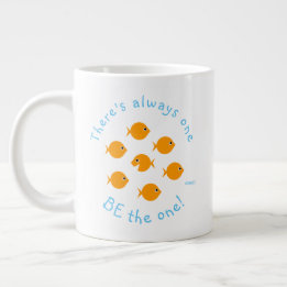 Inspirerend leraar Quote Cute Goldfish Grote Koffiekop