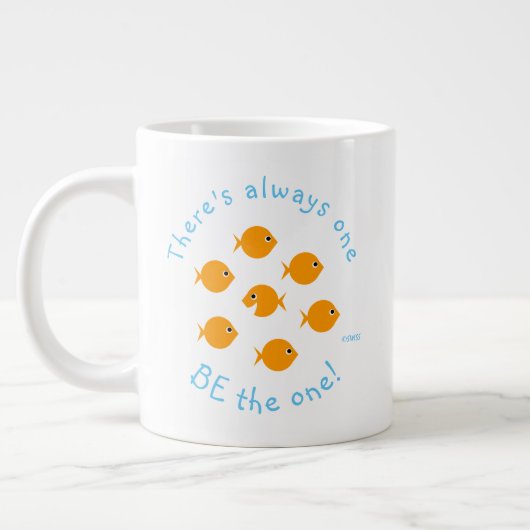 Inspirerend leraar Quote Cute Goldfish Grote Koffiekop (Links)