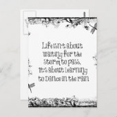 Inspirerend leren dansen in de Regenprijsopgave Briefkaart (Voorkant / Achterkant)