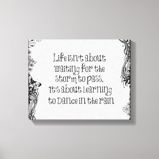 Inspirerend leren dansen in de Regenprijsopgave Canvas Afdruk (Voorkant)