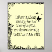 Inspirerend leren dansen in de Regenprijsopgave Poster (Voorkant)