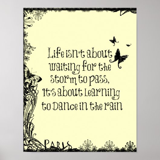 Inspirerend leren dansen in de Regenprijsopgave Poster (Voorkant)