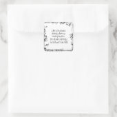 Inspirerend leren dansen in de Regenprijsopgave Vierkante Sticker (Tas)