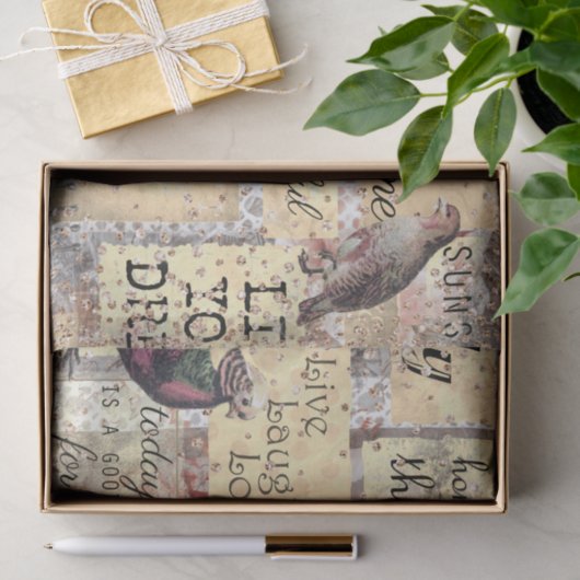 inspirerend letters ephemera tissuepapier (Geschenk)