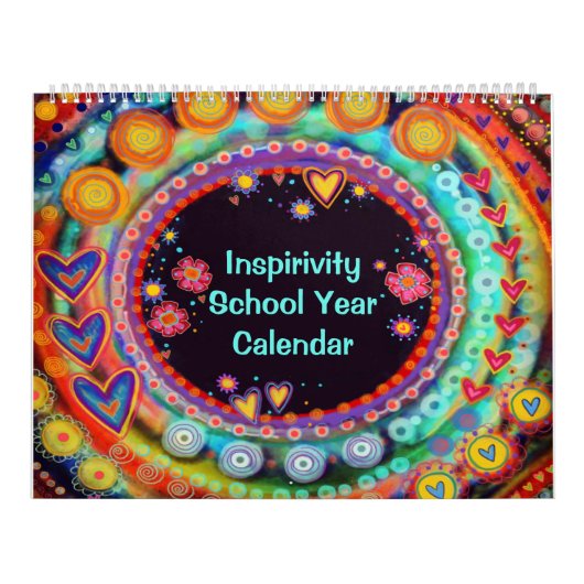 Inspirerend leuke vrolijke inspirativiteitsschool kalender (Hoes)