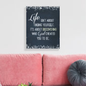 Inspirerend Leven en God Quote Canvas Afdruk (Insitu (Woonkamer))