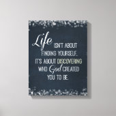 Inspirerend Leven en God Quote Canvas Afdruk (Voorkant)