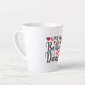 Inspirerend "Leven is beter met dans" Latte Mok (Linkerhoek)