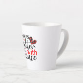 Inspirerend "Leven is beter met dans" Latte Mok (Rechterhoek)
