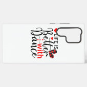 Inspirerend "Leven is beter met dans" Samsung Galaxy Hoesje (Achterkant horizontaal)