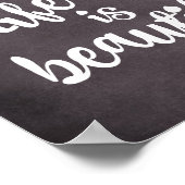 Inspirerend leven is een prachtig citaat poster (Hoek)