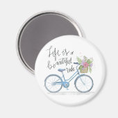 Inspirerend leven is een prachtige rit | Magneet (Voorkant / Achterkant)