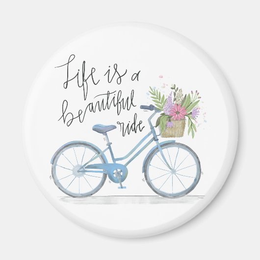 Inspirerend leven is een prachtige rit | Magneet (Voorkant)