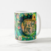  Inspirerend leven is kort Inspirerend Koffiemok (Voorkant rechts)