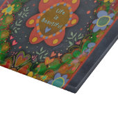 Inspirerend leven is mooi citaat Bloemen Snijplank (Hoek)