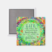 Inspirerend leven is verwarrend Quote  hart Magneet (Voorkant / Achterkant)