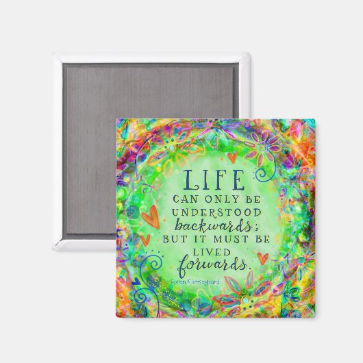 Inspirerend leven is verwarrend Quote  hart Magneet (Voorkant / Achterkant)