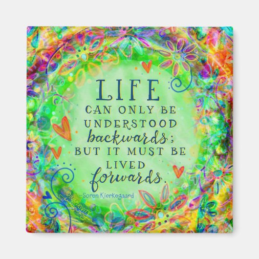 Inspirerend leven is verwarrend Quote  hart Magneet (Voorkant)