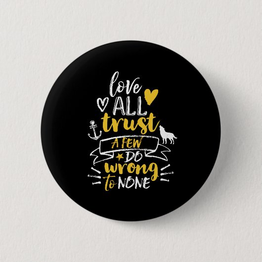 Inspirerend leven liefdesvertrouwen goed ronde button 5,7 cm (Voorkant)