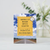 Inspirerend leven Motto Briefkaart (Staand voorkant)