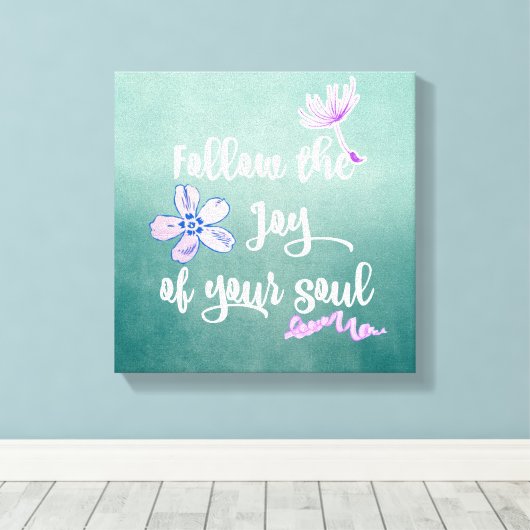 Inspirerend leven - prijsopgave canvas afdruk (Insitu (Houten vloer))