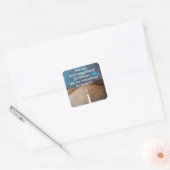 Inspirerend leven & reizen Citaat Vierkante Sticker (Envelop)