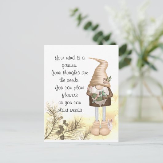 Inspirerend levensnoord - klare tuin - koepel vers briefkaart (Staand voorkant)