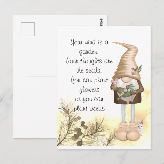 Inspirerend levensnoord - klare tuin - koepel vers briefkaart (Voorkant / Achterkant)