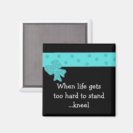 Inspirerend levensnotering met blauwe bus magneet (Voorkant / Achterkant)