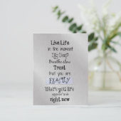 Inspirerend levensstandaard briefkaart (Staand voorkant)