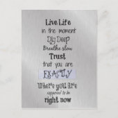 Inspirerend levensstandaard briefkaart (Voorkant)