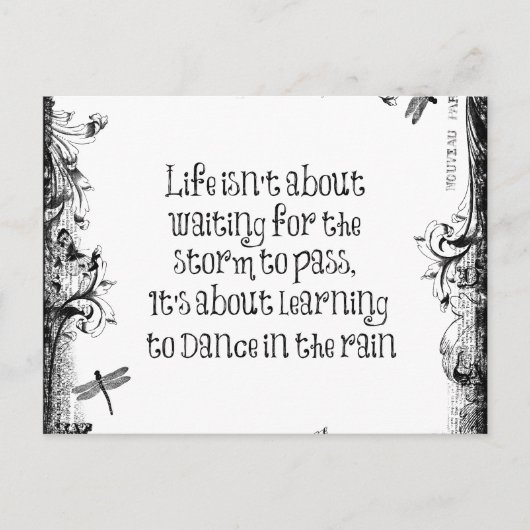 Inspirerend levensstandaard: Dansen in regen Briefkaart (Voorkant)