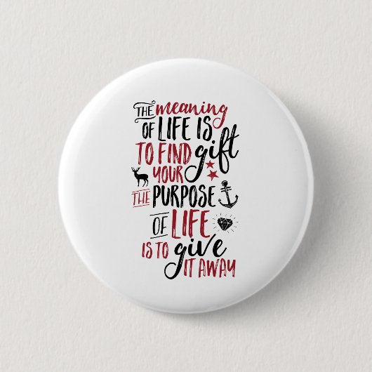 Inspirerend levensstandaard voor motivatie ronde button 5,7 cm (Voorkant)