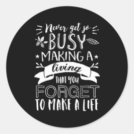 Inspirerend levensstandaard waardeert uw liefde vo ronde sticker