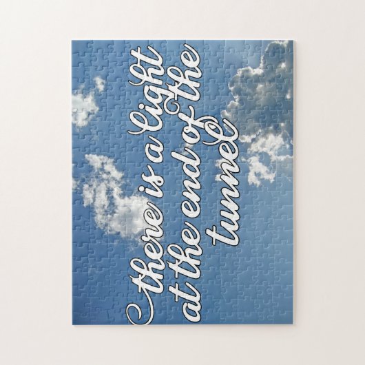 Inspirerend licht aan het einde van de tunnel legpuzzel (Verticaal)