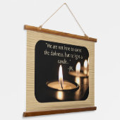 Inspirerend Licht een Kaars JFK Citaat Hangend Wandkleed (Gebogen)