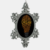 Inspirerend lichtbulbversieringen tin sneeuwvlok ornament (Links)