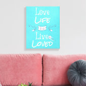 Inspirerend Liefde en Leven Citaat Canvas Afdruk (Insitu (Woonkamer))