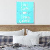 Inspirerend Liefde en Leven Citaat Canvas Afdruk (Insitu (Slaapkamer))